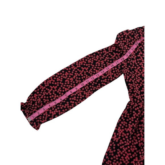 BP Black Graphic Blooms Long Sleeve Dress Size XSmall - Picture 7 of 12